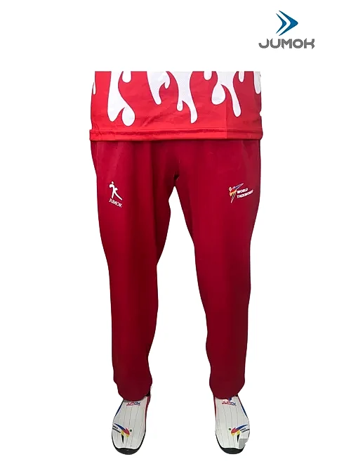 JUMOK FİTİLLİ KIRMIZI TAEKWONDO ANTREMAN PANTALONU